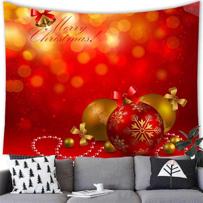 Christmas Bell Tapestry Snowman Merry Christmas Wall Hanging Living Room Bedroom Background Cloth Beautiful