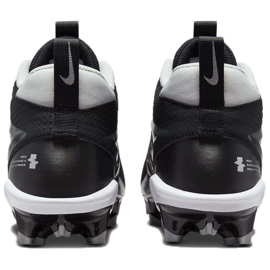 Nike Alpha Menace 4 Varsity Black White Men Sneakers Light-Smoke-Grey Metallic-Silver FN0027-001