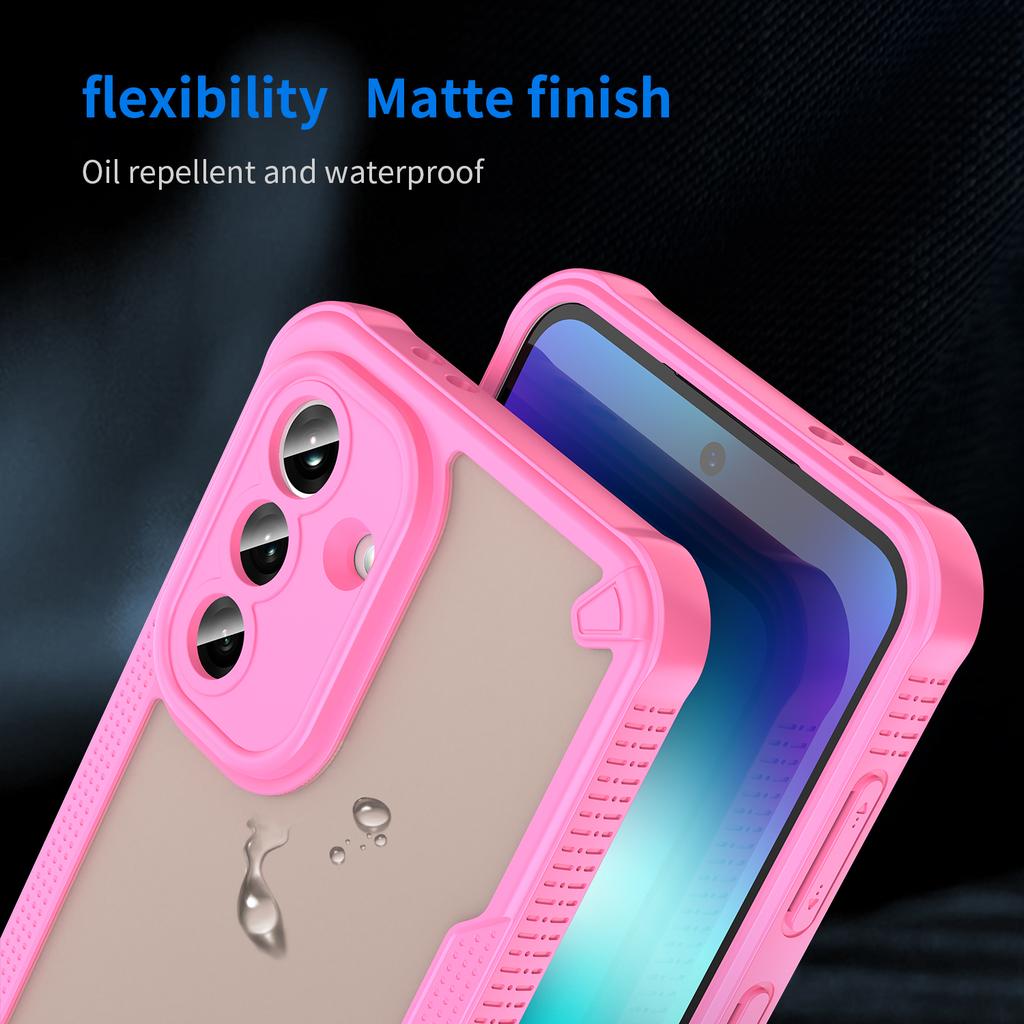 For Samsung Galaxy A37 5G Case PC + TPU Semi-Transparent Frosted Finish Protective Phone Cover