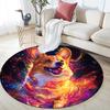 Cosmic Corgi Round Area Rug,Carpet Rug for Living Room Bedroom Sofa Playroom Decor,Non-slip Floor Mat