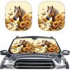 Mushroom Car Windshield Sunshade Daisy Flower Dragonfly Butterfly Mushroom Auto Front Sun Shades Foldable Sunlight Protection Visor Universal Vehicle