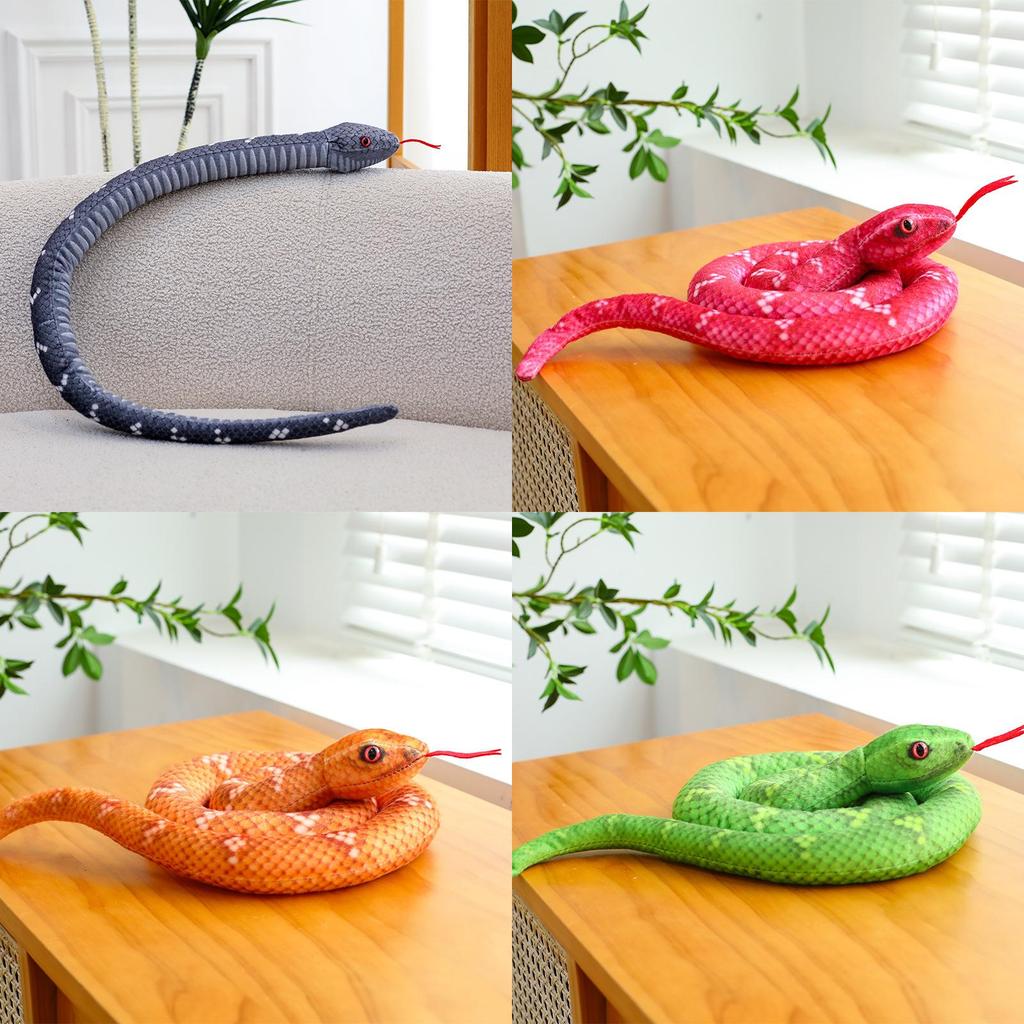 Snake Plush Toy With Realistic Design For Kids And Adults Gift Collectible