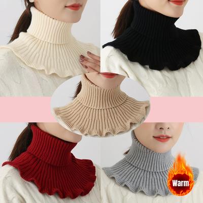 5er-Pack Damen Elegante Pulloverkragen & Rollkragen-Schals Dehnbar Warm Hoher Kragen Halsbänder Layering-Teil für Pullover, Gemütliche Winteraccessoires