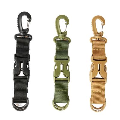 Multi-Functional Nylon Webbing Buckles–Outdoor  Backpack Mountaineering Buckles, D-Rings, Keychain Holders, Double Quick-Release Clips