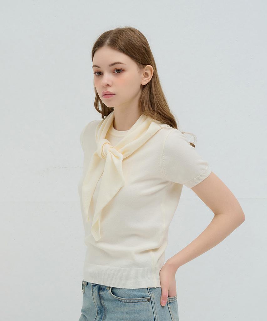 Kamino Summer Scarf Wrap Knit Ivory