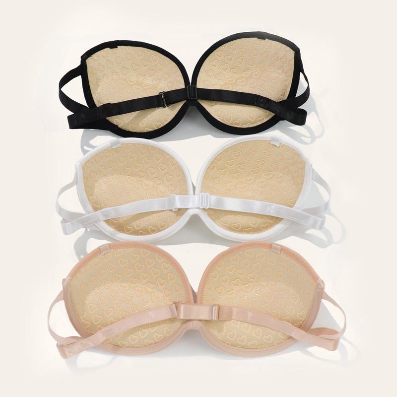 Damen Kleine Größe Push-Up BH Bequemer Sexy BH Transparente Träger mit Bügel BHs XS S M L XL - B16