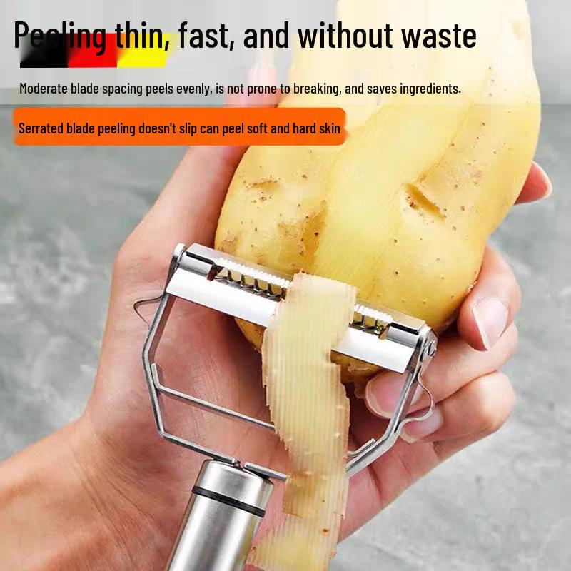 Stainless Steel Double-Headed Multi-Peeler for Fruits and Potatoes