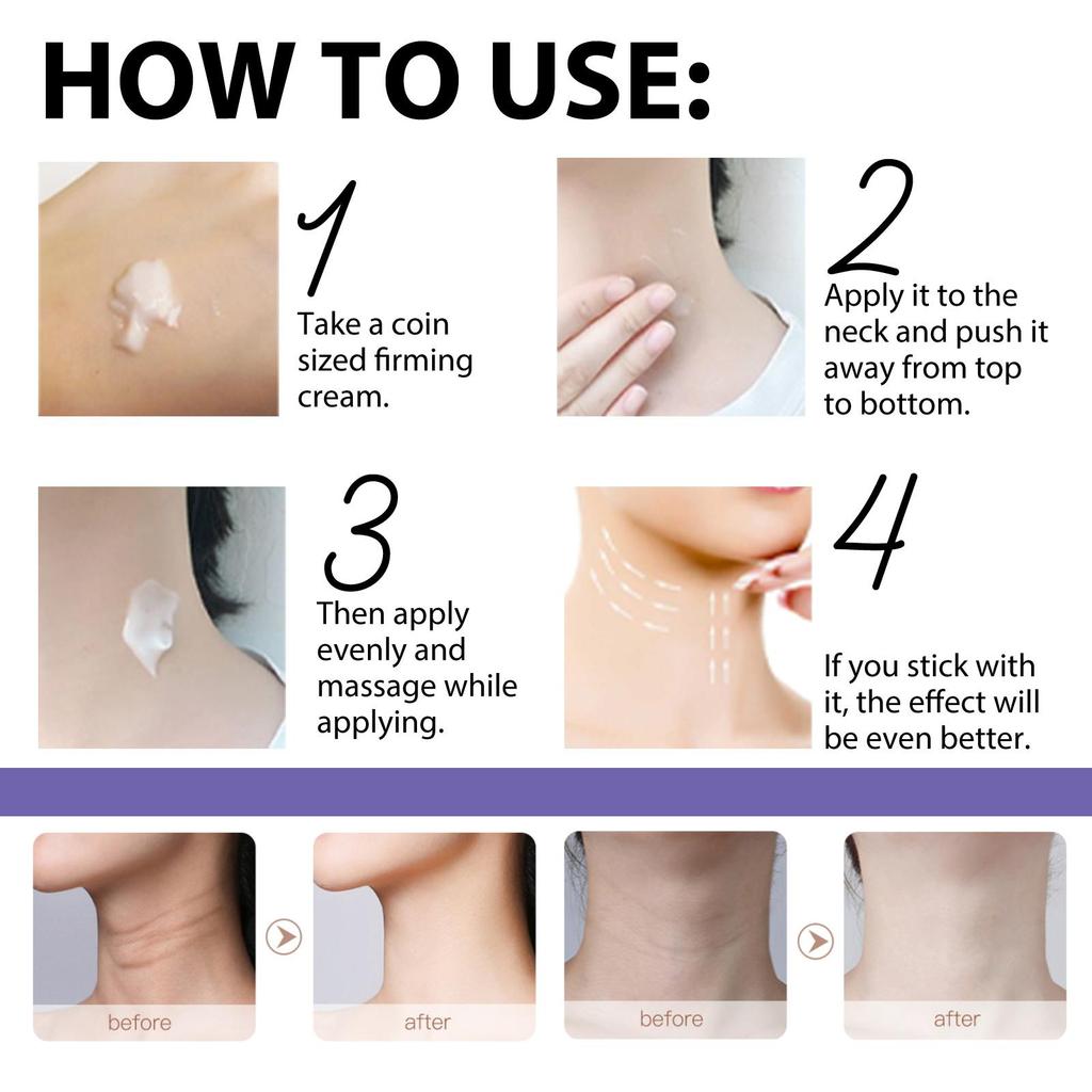 EELHOE Retinol Neck Cream Lightens Neck Lines, Moisturizes & Firms Neck Skin Neck Massage Cream