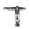 Artemis Classic Layered Cross Silver Silver Accessories for Men and Brand Silver 925 Ring, Ring, ACR0286, Women, Jewelry, Ring,