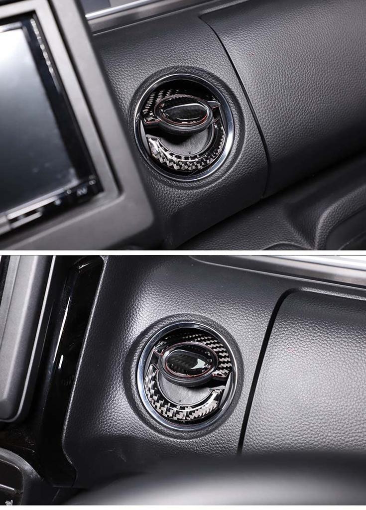 Hcilloend Set of Carbon Fiber Air Vent Center Side and Console Panel Stickers for the New Honda Easy Installation and Scratch Customizable Interior
