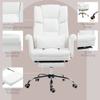 Ergonomic Office Chair, Height-Adjustable 48-56 Cm, Reclining Backrest, Footrest, White
