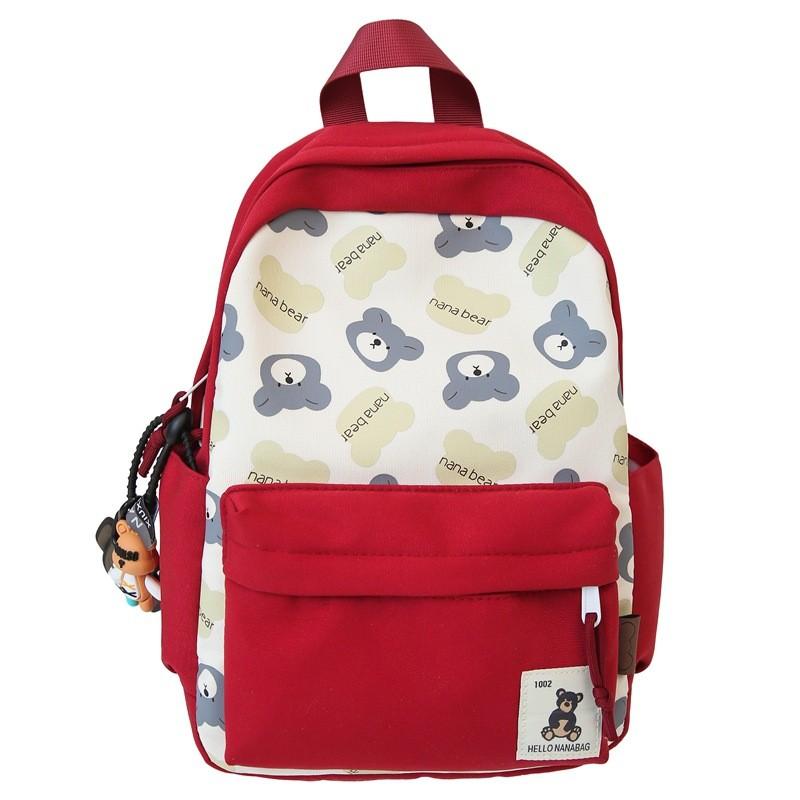 Cute Cartoon Bear Backpack For Kids Large Capacity School Backpack With Air Cushion Straps