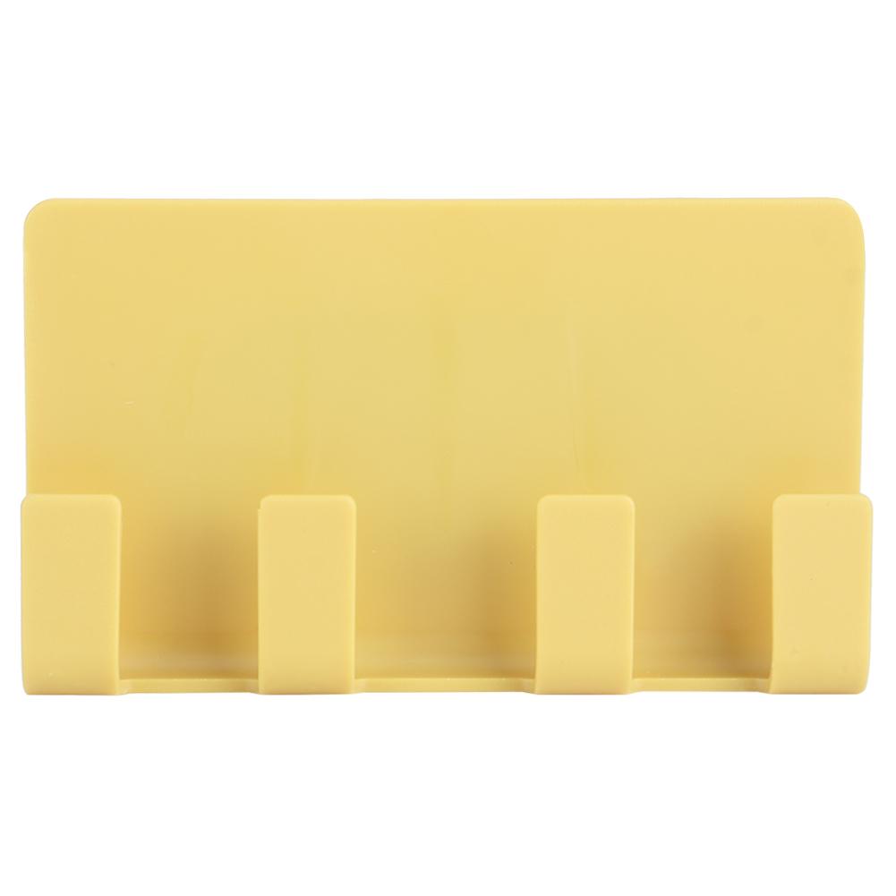 4 Stück Elegantes 4 Haken Wandmontiertes Handy-Ladeablage-Halterung Wandaufhänger Aufbewahrungsregal