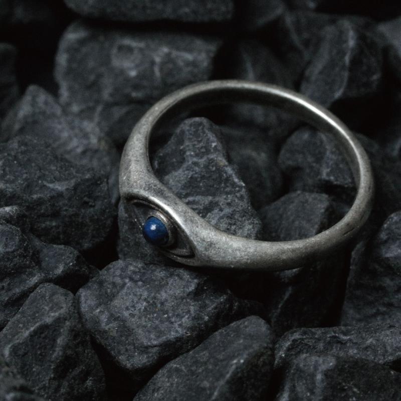 

Silver Lapis Lazuli Vintage Simple Ethnic Style Horse-eye Pointed Blue Rings Unisex Version for Trend Party Banquet Jewelry Gift resizable синій