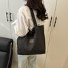 2025 New Shoulder Bag Tote Bag Casual Large-capacity Women's Bag Class Fashionable Solid Color Simple Student Class Bag