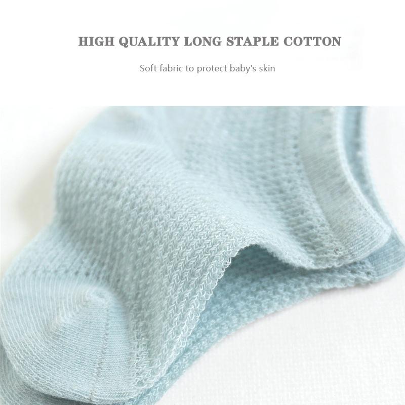 4 Pairs/Lot  New Baby Socks Mesh Thin Newborn Socks Combed Cotton Boneless Soft Summer Baby Socks For Gift
