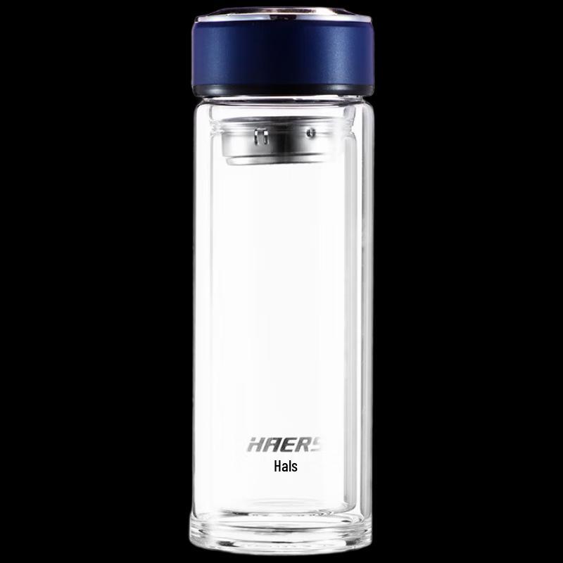 HAERS HBL-W-300-75 Simple Double-Layer Glass Cup, 300ml