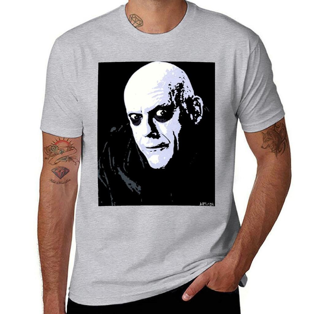 Farbror Fester T-shirt plusstorlekar söta toppar oversized toppar T-shirts för män bomull