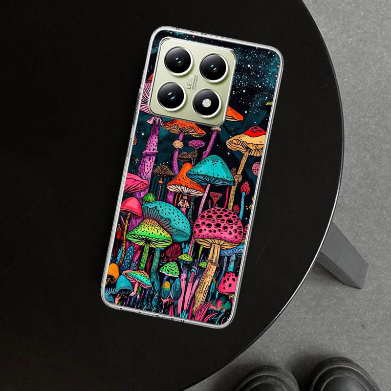 Colorful Mushroom Phone Case Cover for Xiaomi Redmi Note 15 14 13 12 11 Pro Plus 14S 12S 11S 11T 11E 10S 10 Customized Fundas Re