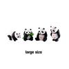 4Pcs Panda Decoration Figurine Cutely Ornaments Animal Accessory Landscape Simulation Miniatures Micro Garden Gift