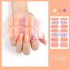 16 Strips Nail Polish Sticker Nail Stickers Set for UV Lamp Designer Nails Polish Wraps Fashion Nail Art Sticker