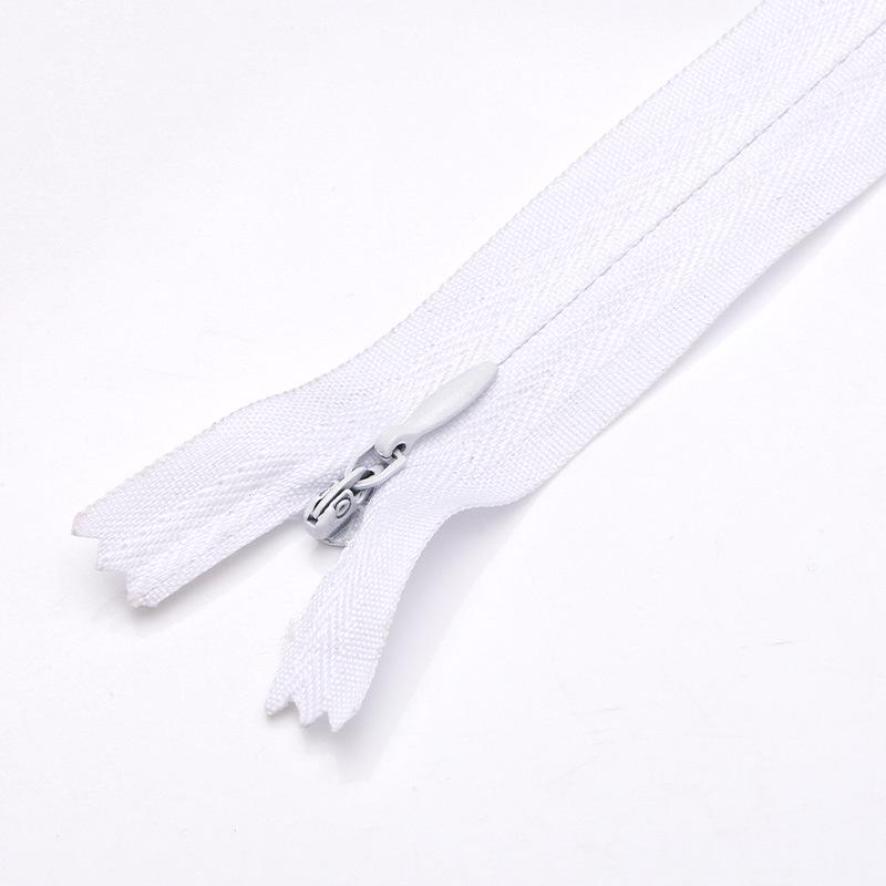 Colored Nylon Invisible Zipper for Home Textiles & Clothing Accessories - #3 Closed-End Design