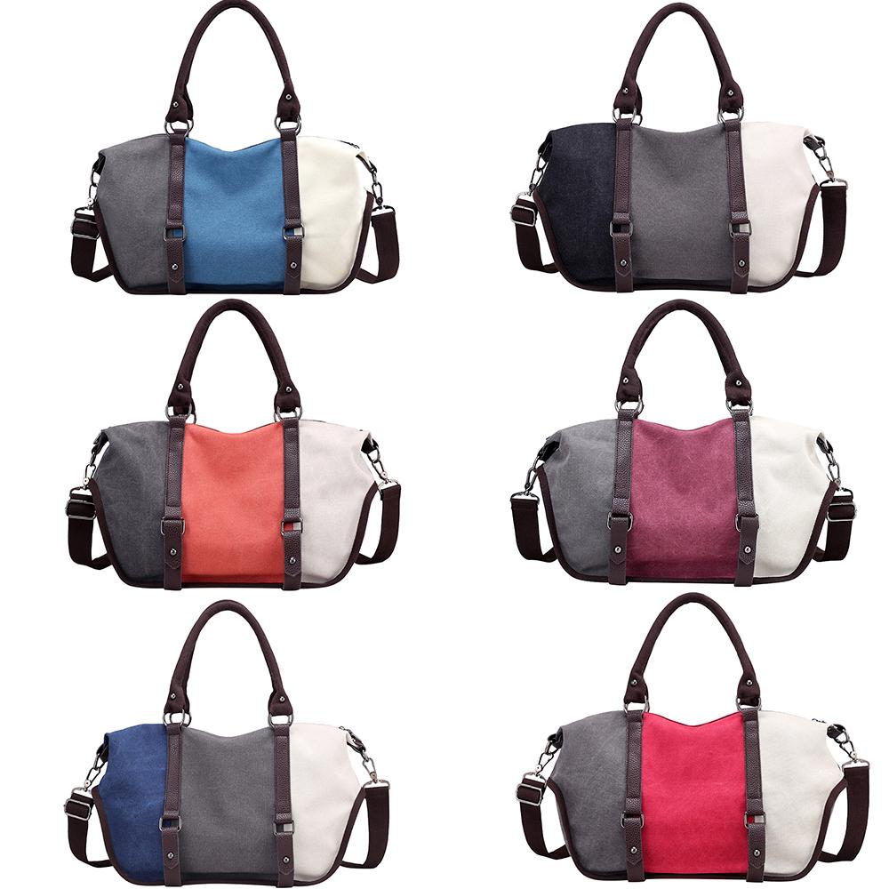 Torebka damska Patchwork Płócienna torba na ramię o dużej pojemności