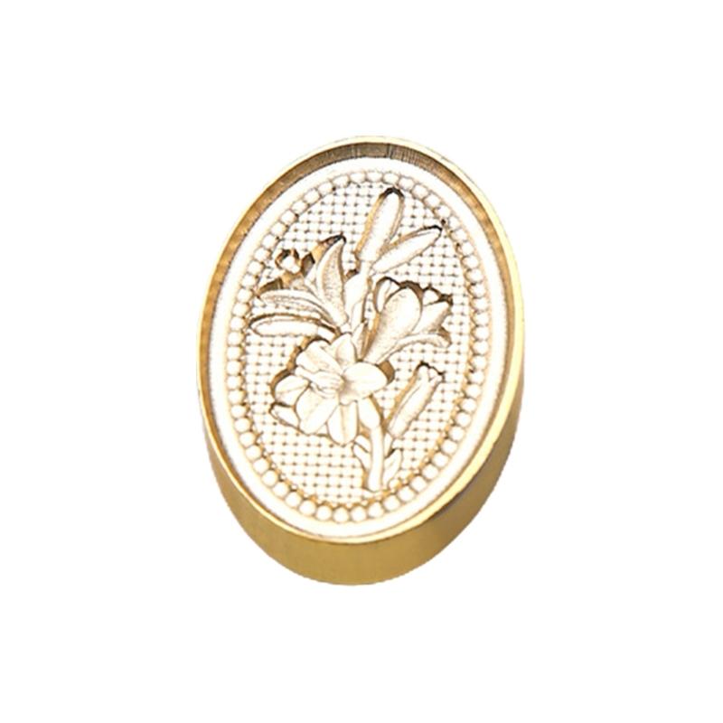 Flower Wax Seal Stamp DIY-Lily Flower Sealing Wax Stamp for Envelopes Decoration