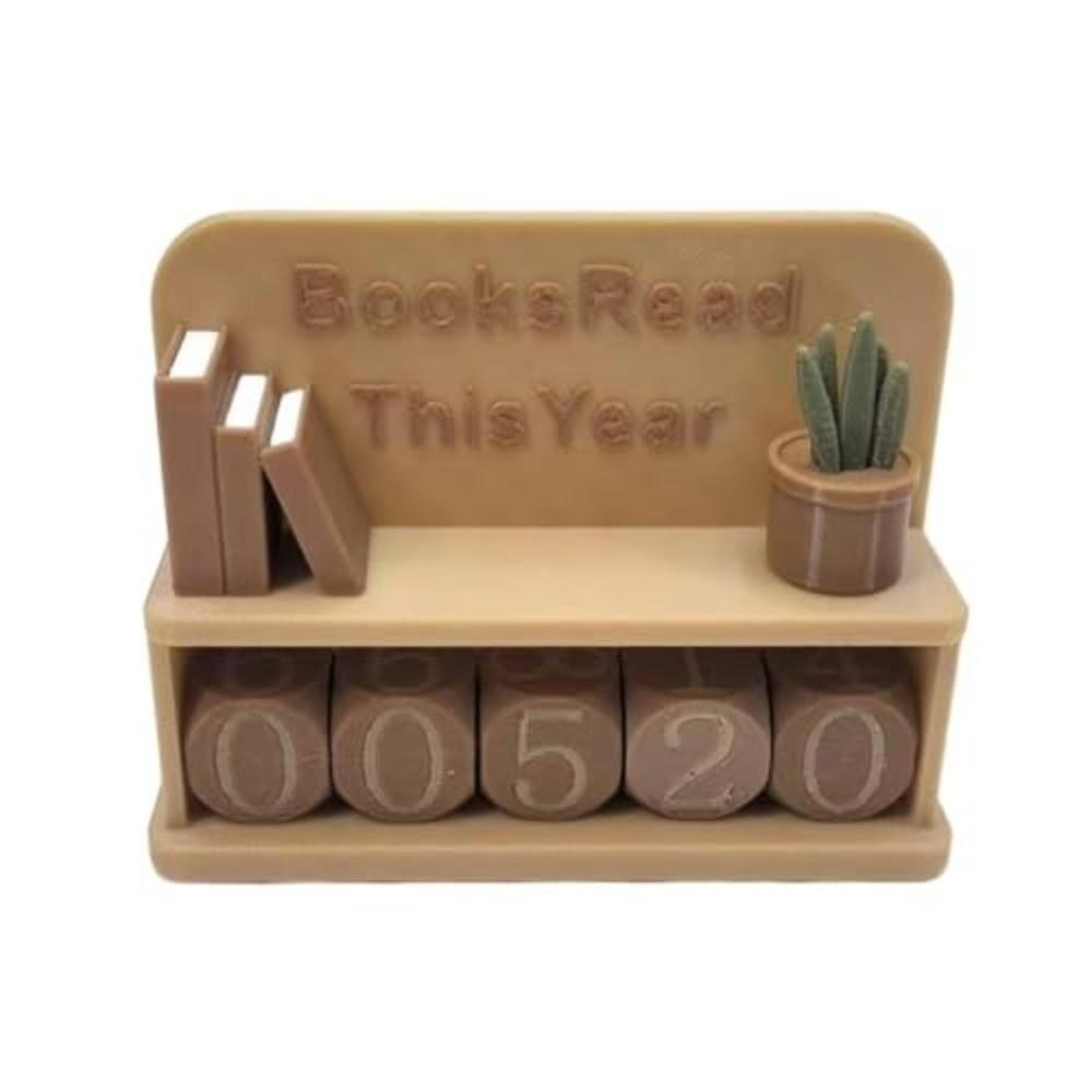 3D Printed Reading Counter Books Read This Year Sign Book Tracker New Bookshelf Decor  Office Decor