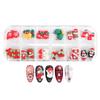 1 Box Xmas Manicure Decor Exquisite Shape Adorable Appearance 3D Visual Effect Non-Irritating Wide Application Decorative