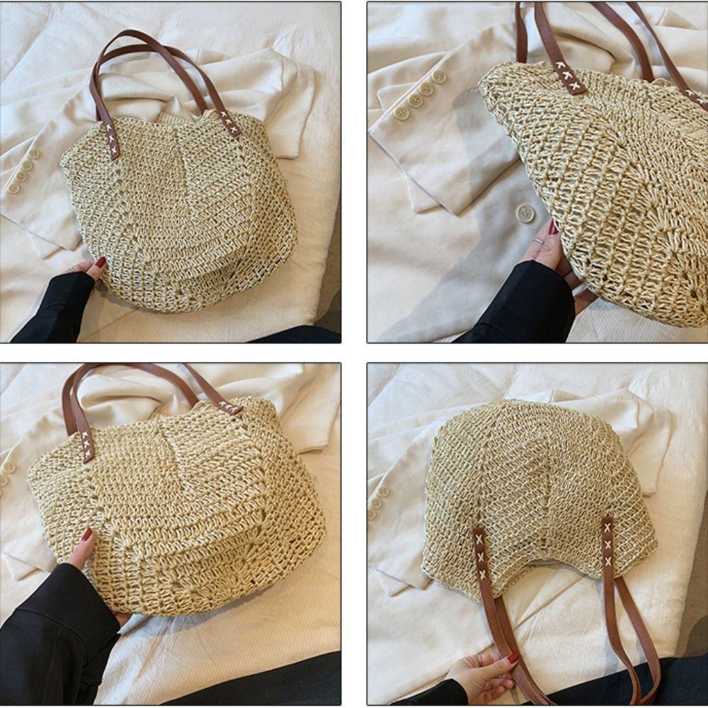 Shoulder Bag Weave Straw Bag Tote Bag Beach Bag Casual Raffia Bag Summer
