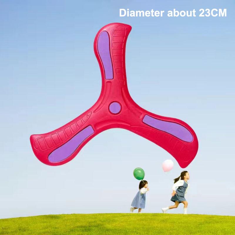 Brinquedo de Disco Voador Esportivo ao Ar Livre Boomerang Luminoso de Eva Dardo de Retorno Spinner Cruzado de Três Folhas Jogo Interativo