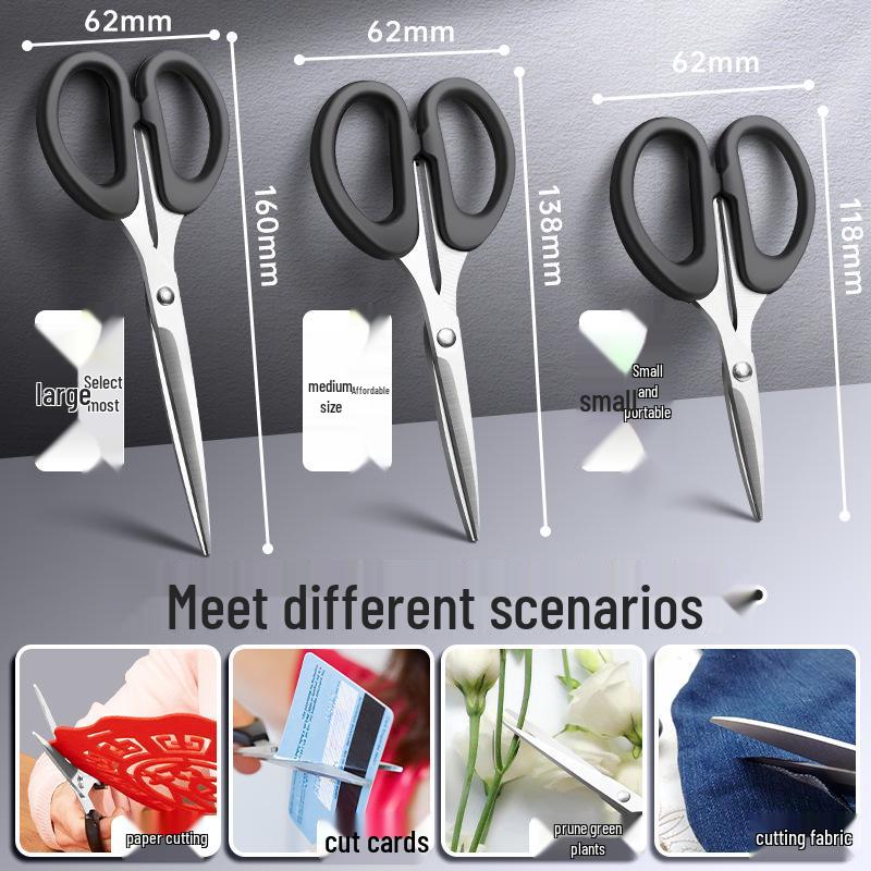 Stainless Steel Small/Medium Pointed Scissors for Home, Office, and Handicraft Use