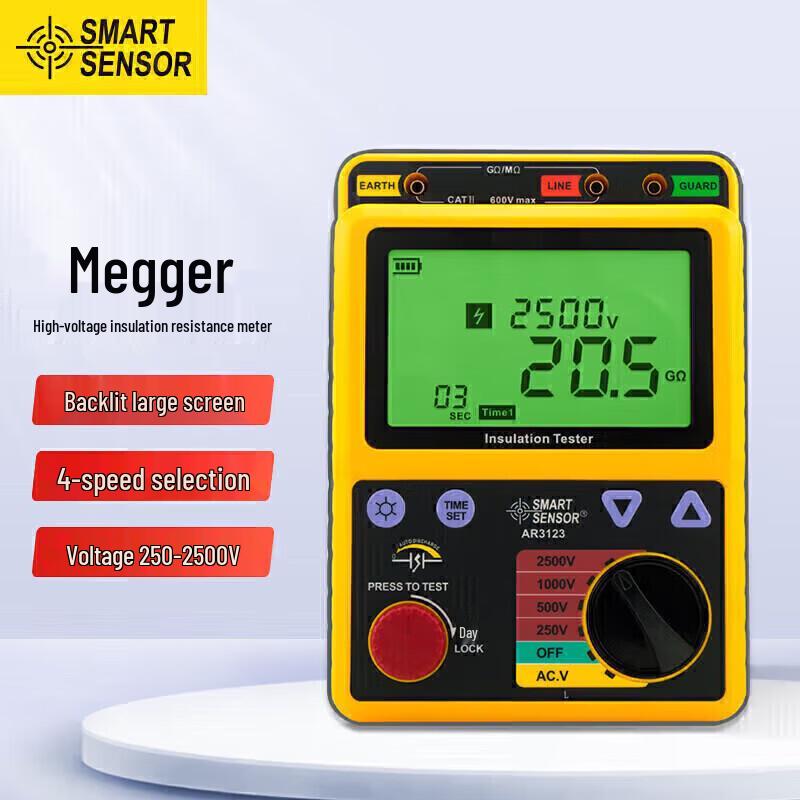 Smart Sensor High Voltage Insulation Resistance Tester (CN Version)