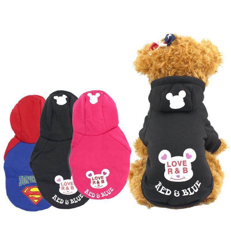 Cozy Superman Dog Clothes Small Pet Hoodie Coat For Winter Protection And Style