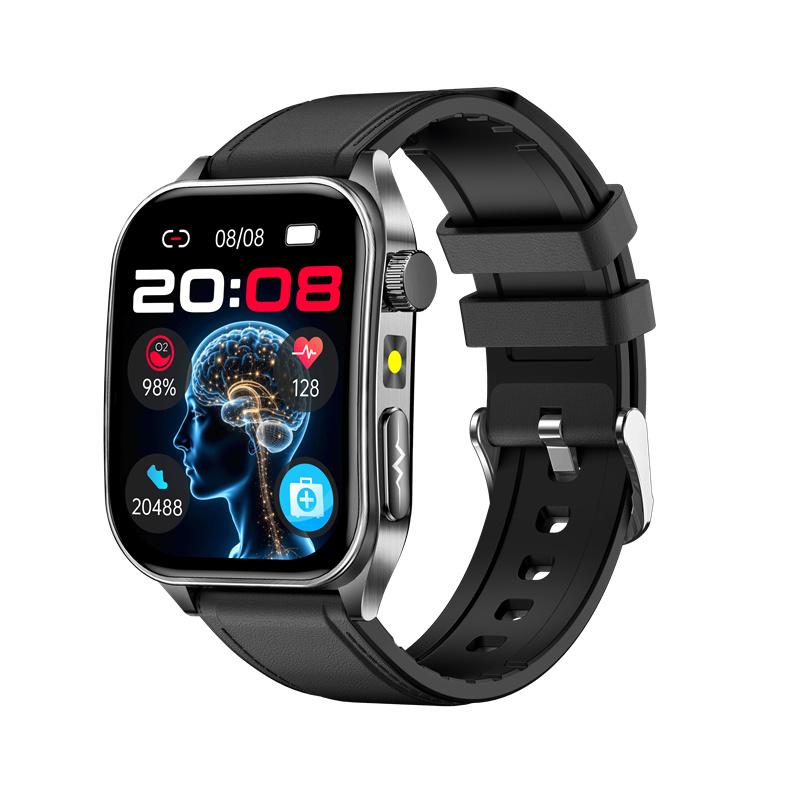 E810 Smart Watch AMOLED Men Laser Treatment Therapy ECG Health Monitor SOS BT Call Flashlight Sports Fitness Tracker Smartwatch