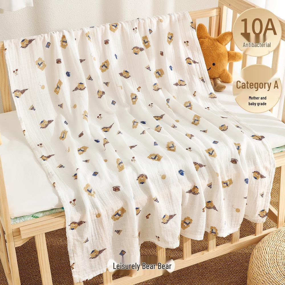 Ultra-thin Baby Cotton Gauze Blanket & Swaddle - Windproof Bath Towel for Newborns