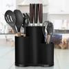 1pc3-in-1 Safety Universal Knife Holder, Kitchen Large Knife Holder Combination, Kitchenware Drain Rack, Black Tool Holder