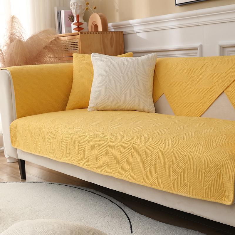 

Простая подушка для дивана, четырехсезонный чистый хлопок, нескользящая, универсальная подушка для сиденья, зимний кожаный чехол для дивана, ткань с подсветкой 70*70cm