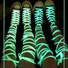 1 Pair Luminous Shoelaces Glow in The Dark Shoe Laces Fluorescent Flat Shoelaces Replacements for Sneakers Boots