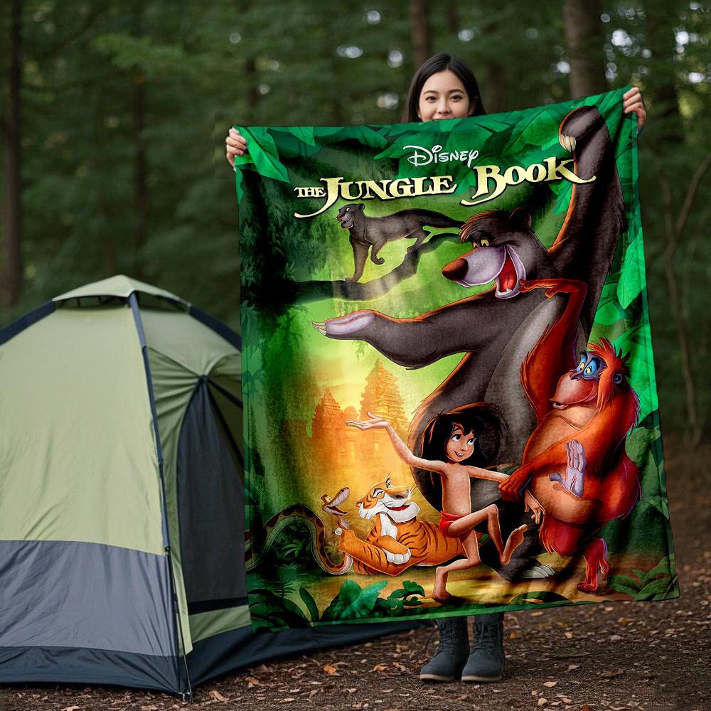 

1pc, Mowgli Cartoon Blanket Home Decorative Throw Gift for Family and Friend Perfect for 80x120cm