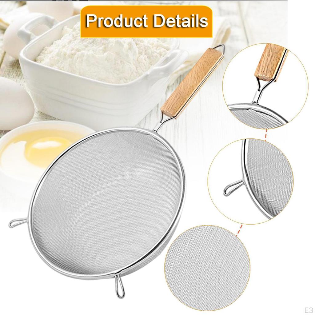 Fine Mesh Strainer Soya Milk Kitchen Gadgets, Pot Skimmer Stainless Steel Sieve Sifter for