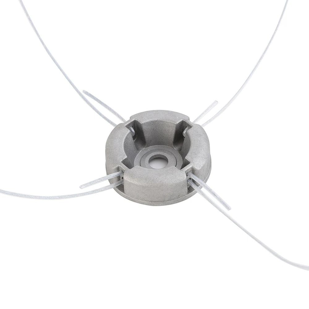 Universal Trimmer Head with 20pcs Trimmer Lines Labor-saving Lawn Mower Parts Aluminum Alloy Rust-proof Lawn Mower Accessories
