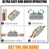 10pcs Mix 2/3 Conductor Compact Splicing Wire Connectors with Colored, 2 Circuit Inline Splices, 28-12 AWG