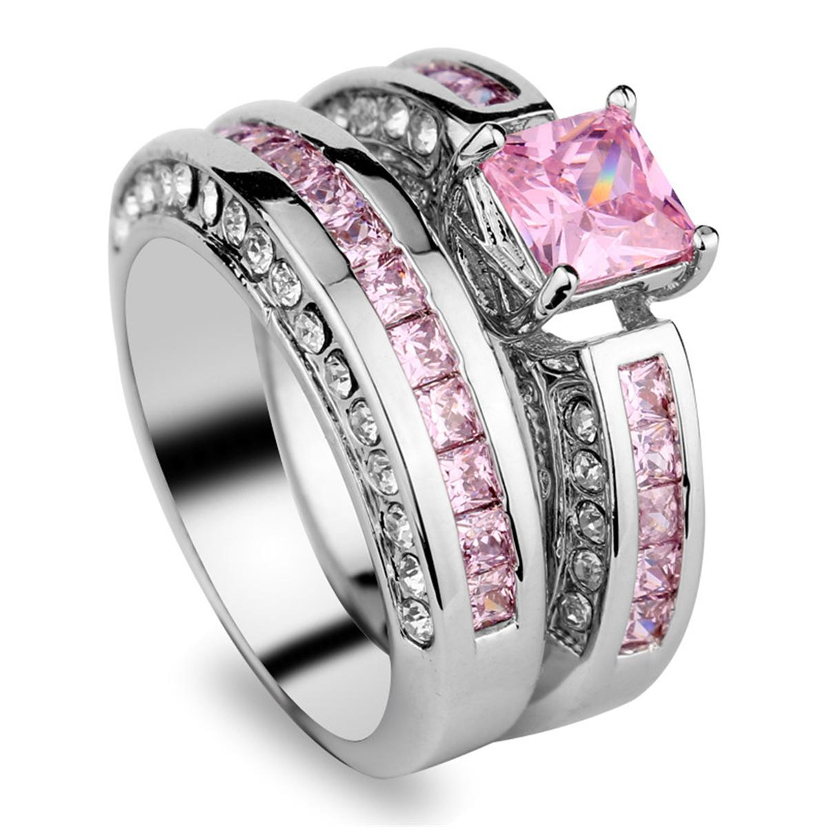 

Сияющий и легкий роскошный комплект колец для женщин, инкрустированный искусственными кристаллами и стразами, модные украшения для повседневной и праздничной одежды 11