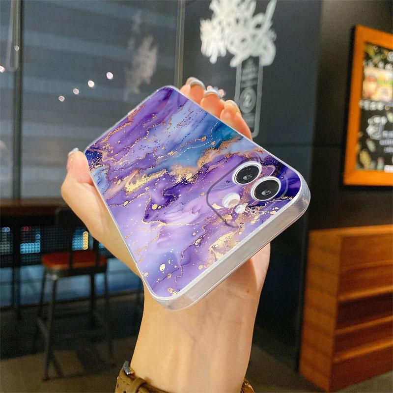 Fashion Marble Phone Case For Apple IPhone 16 16E 15 XS Pro Max 13 14 Plus XR SE 7 8 12 11 Pro Plus Case Cover Funda Coque