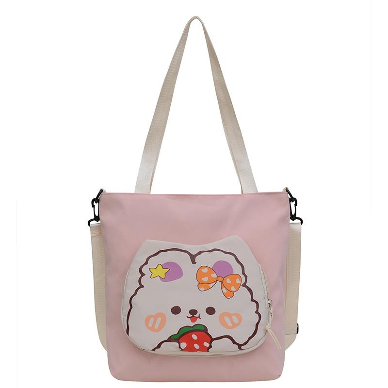 Lightweight Versatile Tote Bag Girl Personality Cute Printed Student Shoulder Bag Large Capacity Crossbody Tote Bag