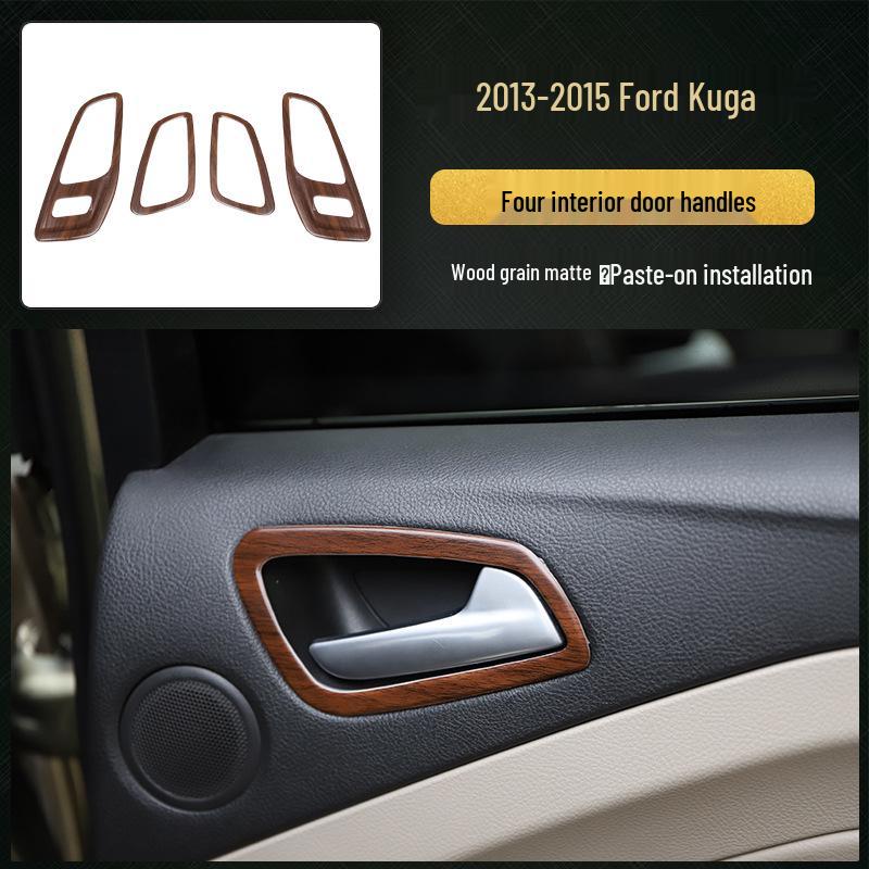 13-15 Kuga Kohlefaser Navigationskonsolenaufkleber - Pfirsichholz-Stil