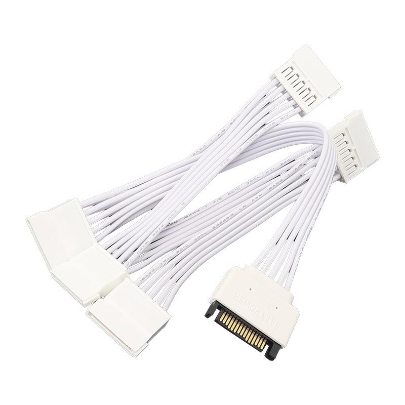 15Pin Sata Power Supply Splitter Cable Hard Drive 1 Male To 5 Female Extension Power Cord For Diy Pc Sever