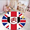 1PC round rug Fc Crest Design Printed Round Area Rug ,Rug For Home Office, Round Chair Rug, Decorative Carpet Fan gifts Christmas gift
